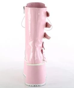Pleasers Demonia Holo Pink Damned Mid-Calf Boots Shoes