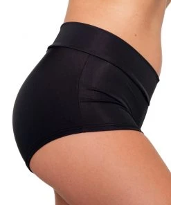 Shark Black Scrunch Back Booty Shorts