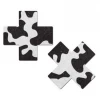 Pastease Black & White Cow Print Cross Nipple Pasties