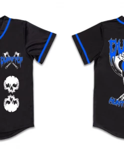 Jarmoo Dubstep Skull Massacre Blue Baseball Jersey