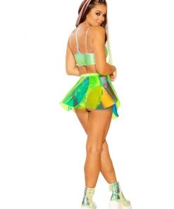 J. Valentine New Holographic PVC Pinwheel Skirt