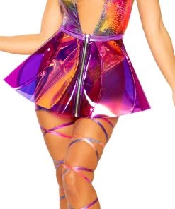 J. Valentine New Holographic PVC Pinwheel Skirt