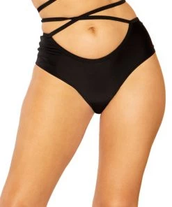 J. Valentine Tricot High-Waist Wrap Shorts