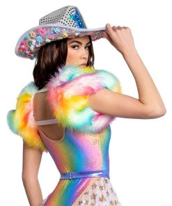 J. Valentine Faux Fur Shoulder Poofs