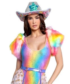 J. Valentine Faux Fur Shoulder Poofs