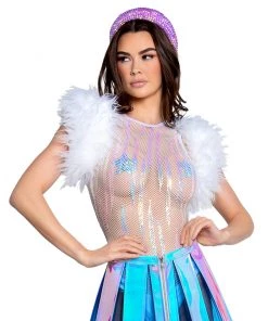 J. Valentine Faux Fur Shoulder Poofs