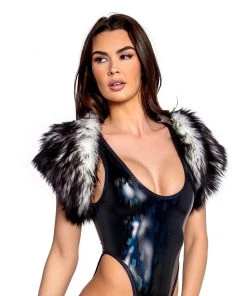 J. Valentine Faux Fur Shoulder Poofs