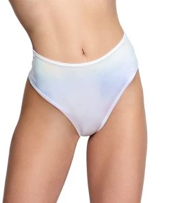 J. Valentine White Holo High-Rise Thong
