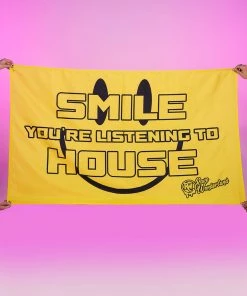 Jarmoo Smile You're Listening To House Yellow 3x5 Ft Flag Accessories