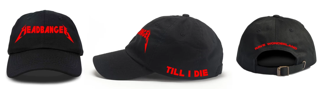 Jarmoo Womens Red Metal AF Headbanger Dad Hat 6 Jarmoo Womens Red Metal AF Headbanger Dad Hat