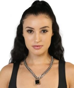 Funk Plus Womens Secret Lover Lock & Key Pendant