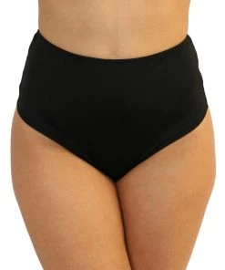 Shark Black High Waist Cheeky Bottoms Womens