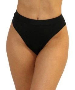 Shark Black Cheeky High-Cut Bottoms