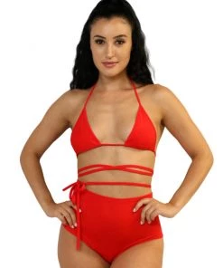 Shark Womens Red Rave Bikini Wrap Top 9 Shark Womens Red Rave Bikini Wrap Top