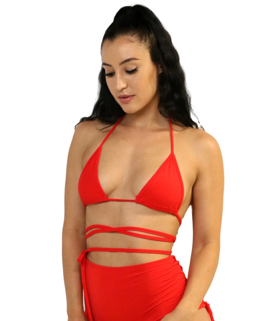Shark Womens Red Rave Bikini Wrap Top 5 Shark Womens Red Rave Bikini Wrap Top