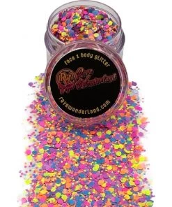 Xucai Rainbow Lane Black Light Reactive Chunky Glitter Accessories