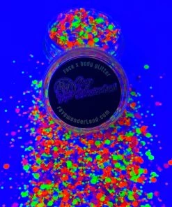 Xucai Rainbow Lane Black Light Reactive Chunky Glitter Accessories