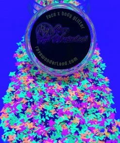 Xucai Neon Butterfly Black Light Reactive Glitter Accessories