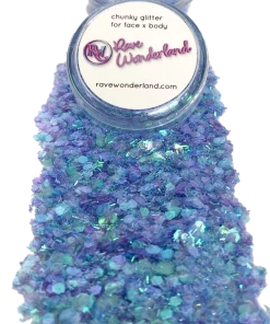 Xucai Iridescent Blue Mermaid Chunk Body And Face Festival Glitter (20 Or 30 Grams)
