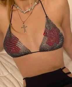 Hengda Crystal Euphoria Rhinestone Bikini Top Womens 19 Hengda Crystal Euphoria Rhinestone Bikini Top Womens