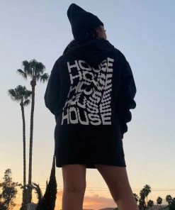 555stickers Womens White House Swirl Unisex Hoodie