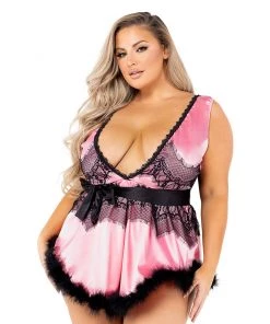 Roma Satin Baby Babydoll Dress