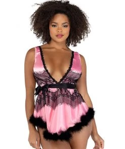 Roma Satin Baby Babydoll Dress