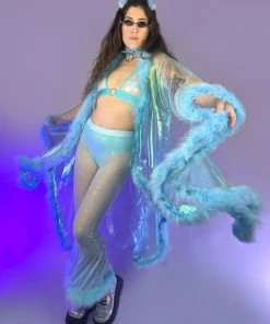 OhYes Fashion Butterfly Rainstorm Mesh Fur Bottoms New