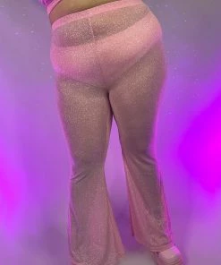 OhYes Fashion New Urban Nights Sparkle Mesh Flare Bottoms