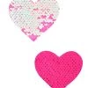 Neva Nude Aurora Light Pink & Pink Reversible Sequin Heart Pasties Accessories
