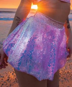 J. Valentine Light-Up Pearly Pink Skater Skirt New