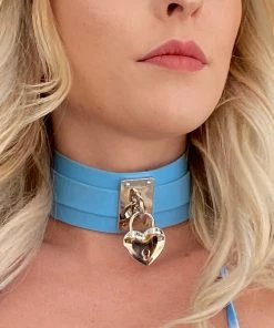 AE Womens Key To My Heart Faux Leather Choker