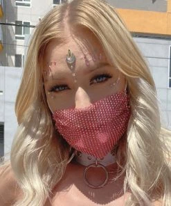 Accessories Neva Nude Stupid Love Mesh Jewel Face Mask