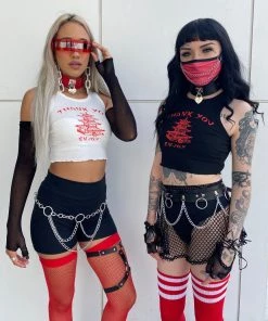 AE Womens TY ENJOY White Crop Top