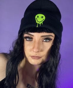 Jarmoo Womens Melty Smiley RW Rave Beanie