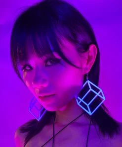 AE New Cubed In Neon PVC Earrings