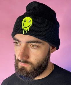 Jarmoo Womens Melty Smiley RW Rave Beanie