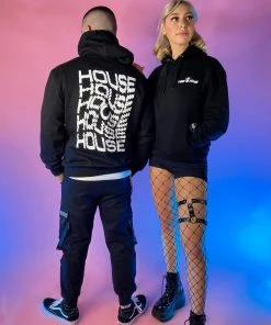 555stickers Womens White House Swirl Unisex Hoodie