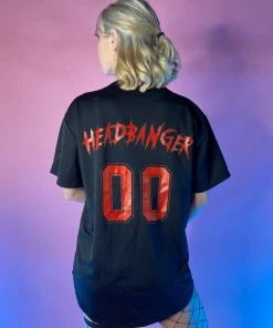 Jarmoo Womens Headbanger Baseball Unisex Jersey