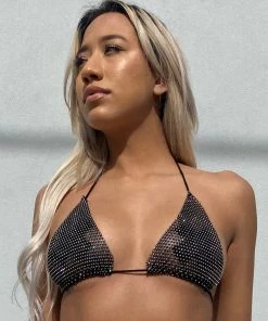 Hengda Crystal Euphoria Rhinestone Bikini Top Womens 18 Hengda Crystal Euphoria Rhinestone Bikini Top Womens