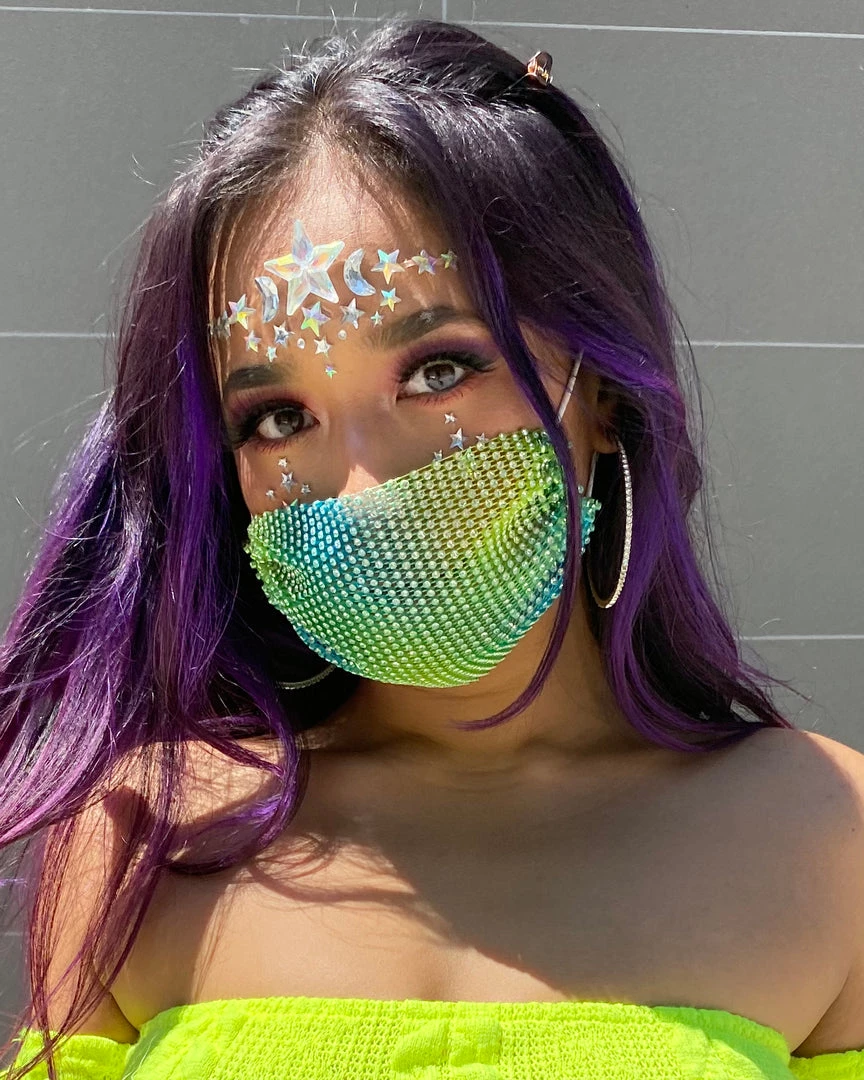 Neva Nude Sea Envy Mesh Jewel Face Mask Accessories 2 Neva Nude Sea Envy Mesh Jewel Face Mask Accessories