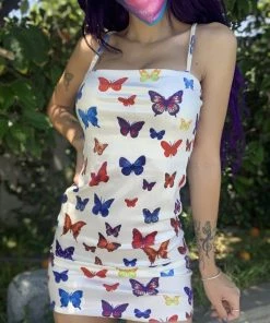 AE Born To Fly Spaghetti Strap Dress Womens