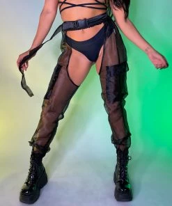 Hot And Delicious Sheer Possibilities Organza Chaps New