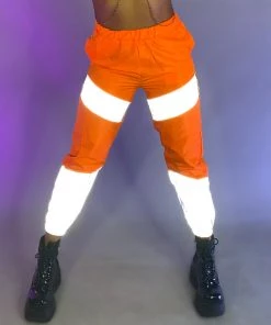 AE Orange Reflective Contrast Joggers
