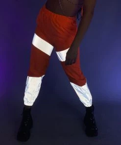 AE Orange Reflective Contrast Joggers