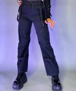 AE Line 'Em Up Black Patchwork Joggers