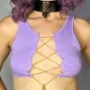AE Lavender Peekaboo Chain Tank Top