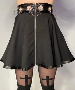 AE Womens Empire Ring Pleated Skirt