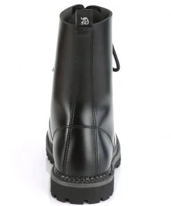 Pleasers Mens Demonia Black Patent Unisex Steel Toe Ankle Boot 6 Pleasers Mens Demonia Black Patent Unisex Steel Toe Ankle Boot