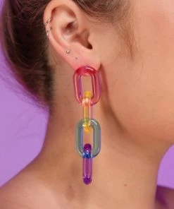 AE New Chain Link Acrylic Earrings
